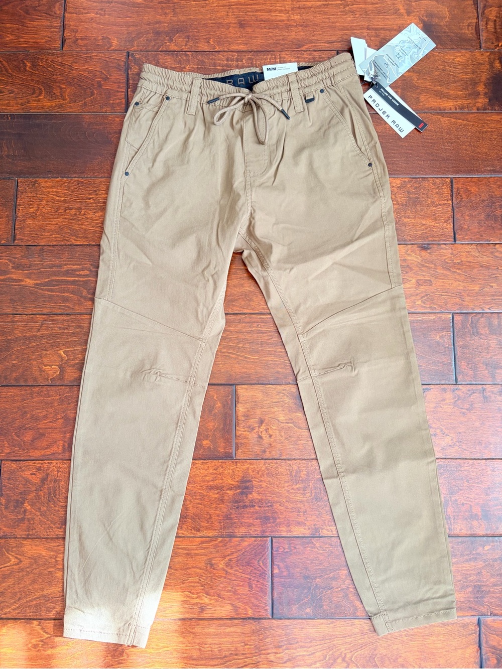 Men's Drawstring Chinos in Tan by Projex Pro